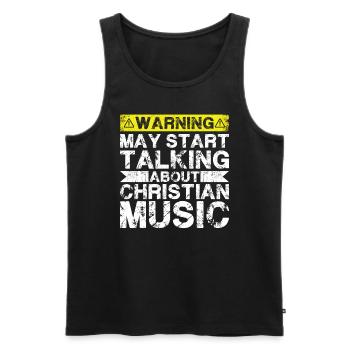 Über Christliche Musik Sprechen - Männer Premium Bio Tank Top - Schwarz - Vorne - Michal (187cm)