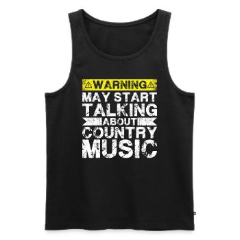 Apropos Country-Musik - Männer Premium Bio Tank Top - Schwarz - Vorne - Michal (187cm)