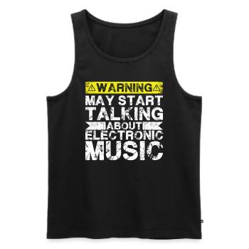 Talking about electronic music - Men's Premium Organic Tank Top - black - Front - AI Model Male 178 light (178cm)
