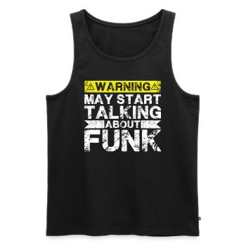 Talking about funk music - Men's Premium Organic Tank Top - black - Front - AI Model Male 178 light (178cm)