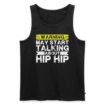 Parlez de musique hip-hop - Débardeur bio Premium Homme - noir - Devant - AI Model Male 178 light (178cm)