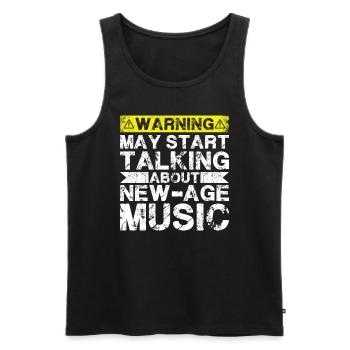 Apropos New-Age-Musik - Männer Premium Bio Tank Top - Schwarz - Vorne - Michal (187cm)