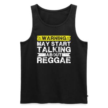 En parlant de musique reggae - Débardeur bio Premium Homme - noir - Devant - AI Model Male 178 light (178cm)