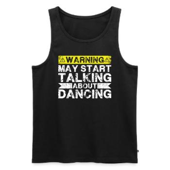 Commencez à parler de danse - Débardeur bio Premium Homme - noir - Devant - Michal (187cm)