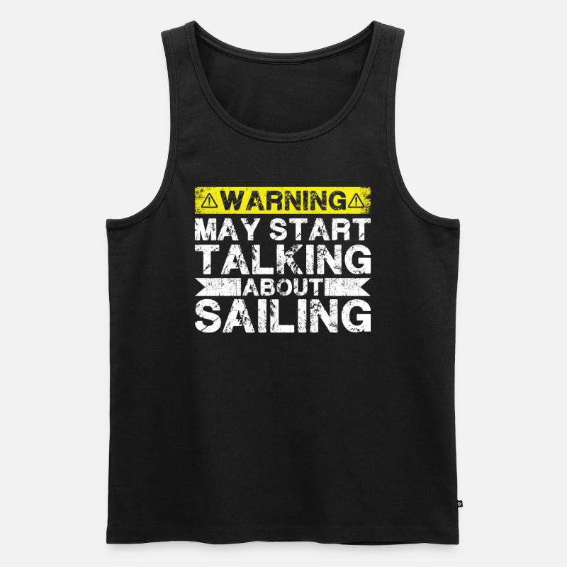 Start Talking About Sailing - Men's Premium Organic Tank Top - black