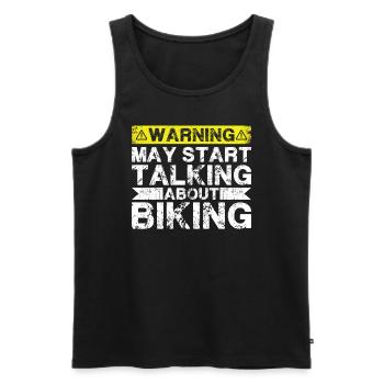 Commencez à parler de cyclisme - Débardeur bio Premium Homme - noir - Devant - Michal (187cm)