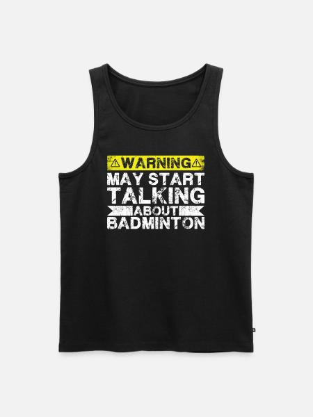 Apropos Badminton - Männer Premium Bio Tank Top - Schwarz