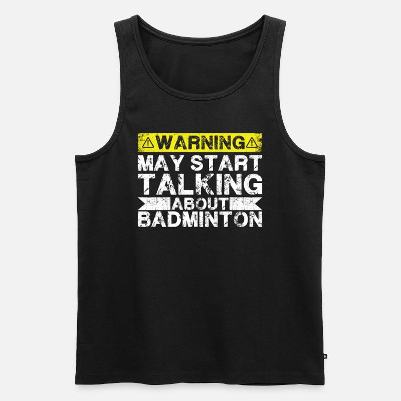 Apropos Badminton - Männer Premium Bio Tank Top - Schwarz