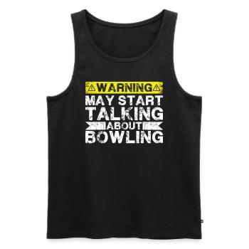 Apropos Bowling - Männer Premium Bio Tank Top - Schwarz - Vorne - AI Model Male 178 light (178cm)