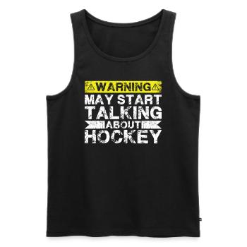 Apropos Eishockey - Männer Premium Bio Tank Top - Schwarz - Vorne - AI Model Male 178 light (178cm)