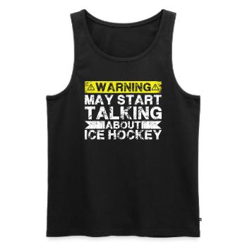 Speaking of ice hockey - Men's Premium Organic Tank Top - black - Front - Michal (187cm)