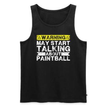 Apropos Paintball - Männer Premium Bio Tank Top - Schwarz - Vorne - AI Model Male 178 light (178cm)