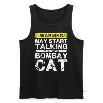 Apropos Bombay Cat - Männer Premium Bio Tank Top - Schwarz - Vorne - AI Model Male 178 light (178cm)