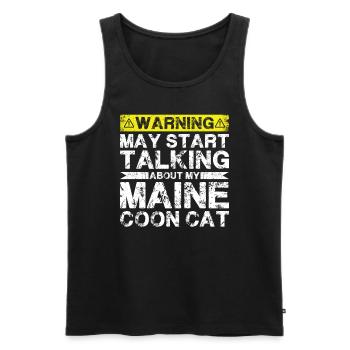 En parlant de chat abyssin - Débardeur bio Premium Homme - noir - Devant - Michal (187cm)