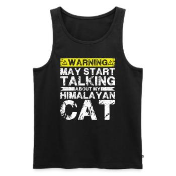 Apropos Himalaya-Katze - Männer Premium Bio Tank Top - Schwarz - Vorne - AI Model Male 178 light (178cm)