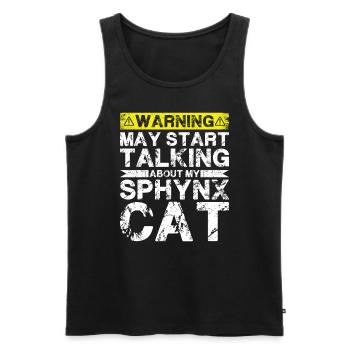 Speaking of Sphynx cat - Men's Premium Organic Tank Top - black - Front - Michal (187cm)