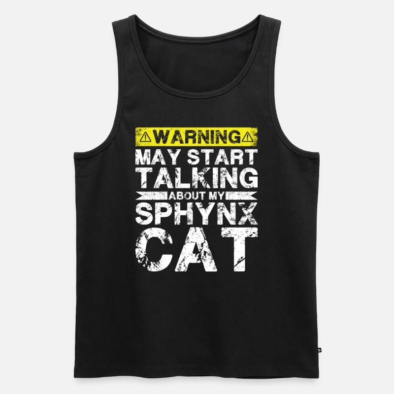 Apropos Sphynx-Katze - Männer Premium Bio Tank Top - Schwarz