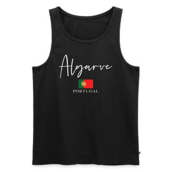Grèce Flag Holidays - Algarve Island - Débardeur bio Premium Homme - noir - Devant - Michal (187cm)