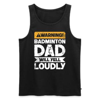 L’avertissement criera - Badminton Dad - Débardeur bio Premium Homme - noir - Devant - Michal (187cm)