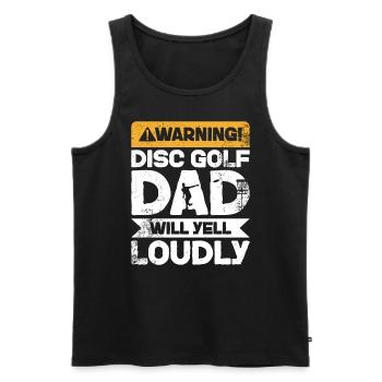 Avertissement Cris - Disc Golf Dad - Débardeur bio Premium Homme - noir - Devant - Michal (187cm)