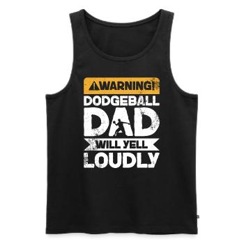 WARNUNG YELL - VADBALLBADE - Männer Premium Bio Tank Top - Schwarz - Vorne - Michal (187cm)