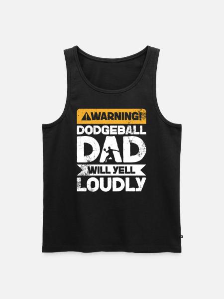 WARNING YELL - VADBALLBADE - Men's Premium Organic Tank Top - black
