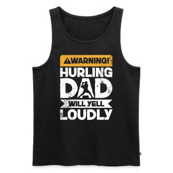 Warnung Schreien - Schleudert Vater - Männer Premium Bio Tank Top - Schwarz - Vorne - AI Model Male 178 light (178cm)