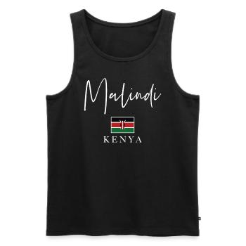 Holiday with Greek flag - Malindi Island - Men's Premium Organic Tank Top - black - Front - Michal (187cm)
