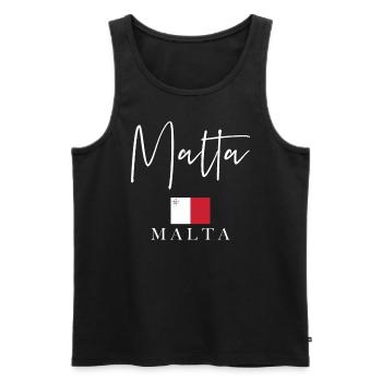 Grèce Flag Holidays - Île de Malte - Débardeur bio Premium Homme - noir - Devant - Michal (187cm)