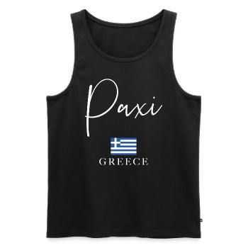 Vacances du drapeau de la Grèce - Islande Paxi - Débardeur bio Premium Homme - noir - Devant - Michal (187cm)