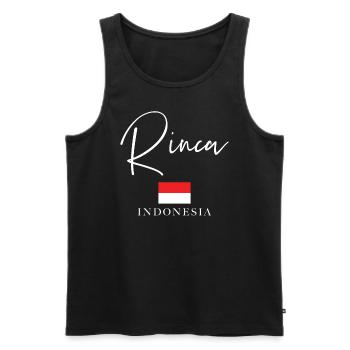 Grèce Flag Holidays - Île de Rinca - Débardeur bio Premium Homme - noir - Devant - Michal (187cm)