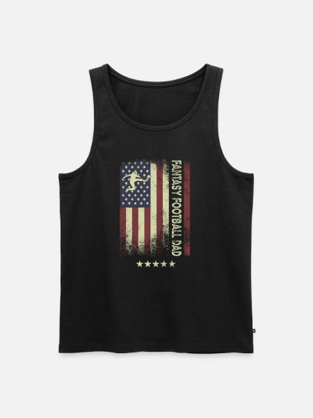 Drapeau américain - Fantasy Soccer Dad - Débardeur bio Premium Homme - noir