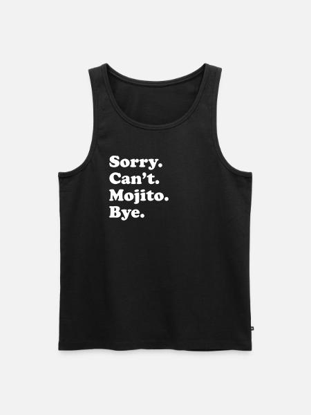 Sorry, Can't Bye - Mojito - Men's Premium Organic Tank Top - black