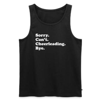 Désolé, je ne peux pas Bye - Cheerleading - Débardeur bio Premium Homme - noir - Devant - AI Model Male 178 light (178cm)