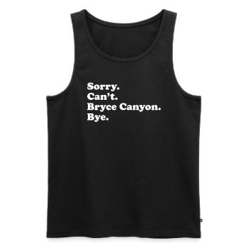 Désolé, je ne peux pas Bye - Bryce Canyon - Débardeur bio Premium Homme - noir - Devant - AI Model Male 178 light (178cm)