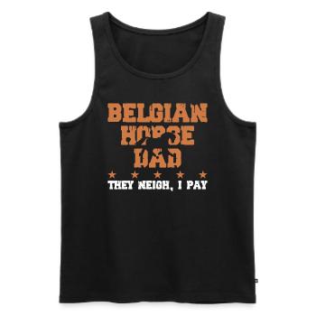 Horse father - Belgian horse - Men's Premium Organic Tank Top - black - Front - Michal (187cm)
