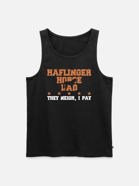 Pferdevater - Haflinger Pferd - Männer Premium Bio Tank Top - Schwarz