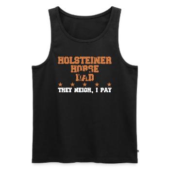 Pferdes Vater - Holsteiner Pferd - Débardeur bio Premium Homme - noir - Devant - AI Model Male 178 light (178cm)