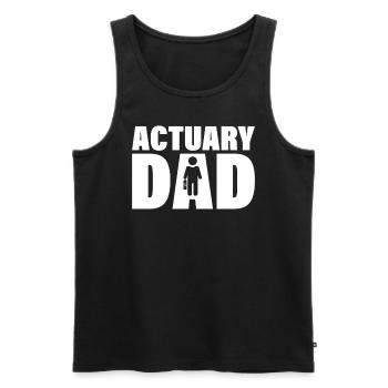 Job - Actuary Dad - Men's Premium Organic Tank Top - black - Front - Michal (187cm)