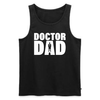 Job - Docteur Papa - Débardeur bio Premium Homme - noir - Devant - Michal (187cm)