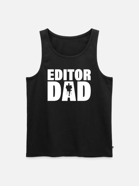 Job - Editor Father - Men's Premium Organic Tank Top - black