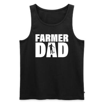 Job - Farmer Dad - Men's Premium Organic Tank Top - black - Front - AI Model Male 178 light (178cm)