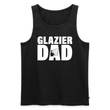 Job - Glazier Papa - Men's Premium Organic Tank Top - black - Front - Michal (187cm)