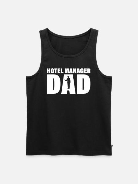 Job - Hotel Manager Papa - Men's Premium Organic Tank Top - black
