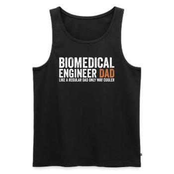 Père - Ingénieur Biomédical - Débardeur bio Premium Homme - noir - Devant - AI Model Male 178 light (178cm)