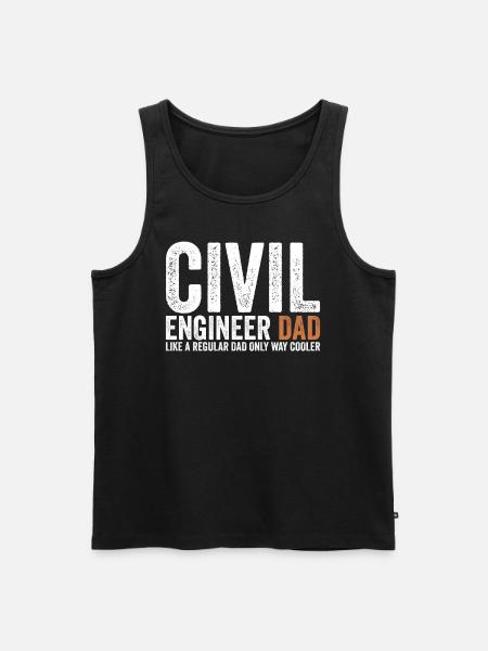 Father - Civil Engineer - Men's Premium Organic Tank Top - black
