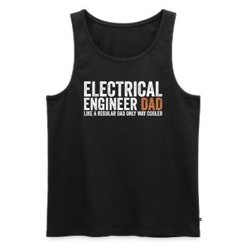Papa - Electrical Engineer - Men's Premium Organic Tank Top - black - Front - AI Model Male 178 light (178cm)