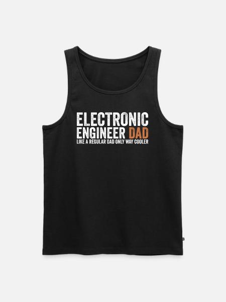 Dad - Electronics technician - Men's Premium Organic Tank Top - black