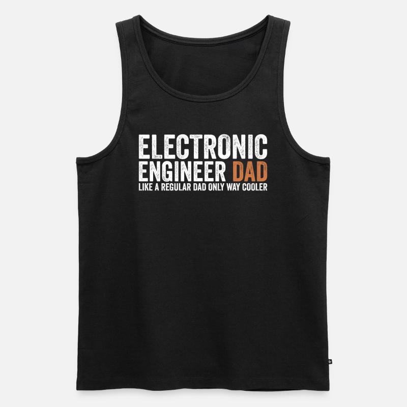Dad - Electronics technician - Men's Premium Organic Tank Top - black