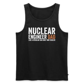 Papa - Ingénieur nucléaire - Débardeur bio Premium Homme - noir - Devant - Michal (187cm)
